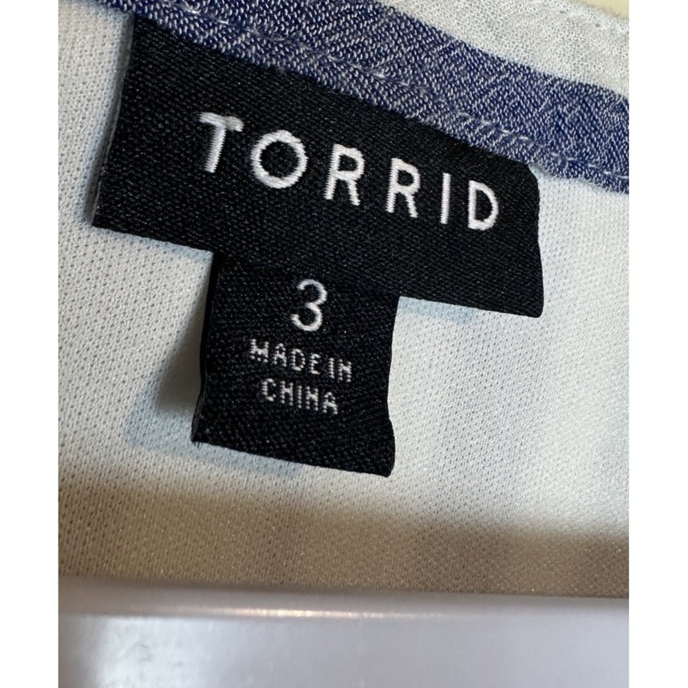 torrid Blue and White Striped Shirt Dress - Picture 2 of 7